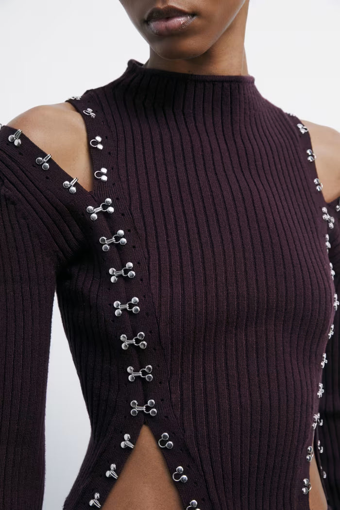 Maglia Patrizia Pepe glam rock aderente