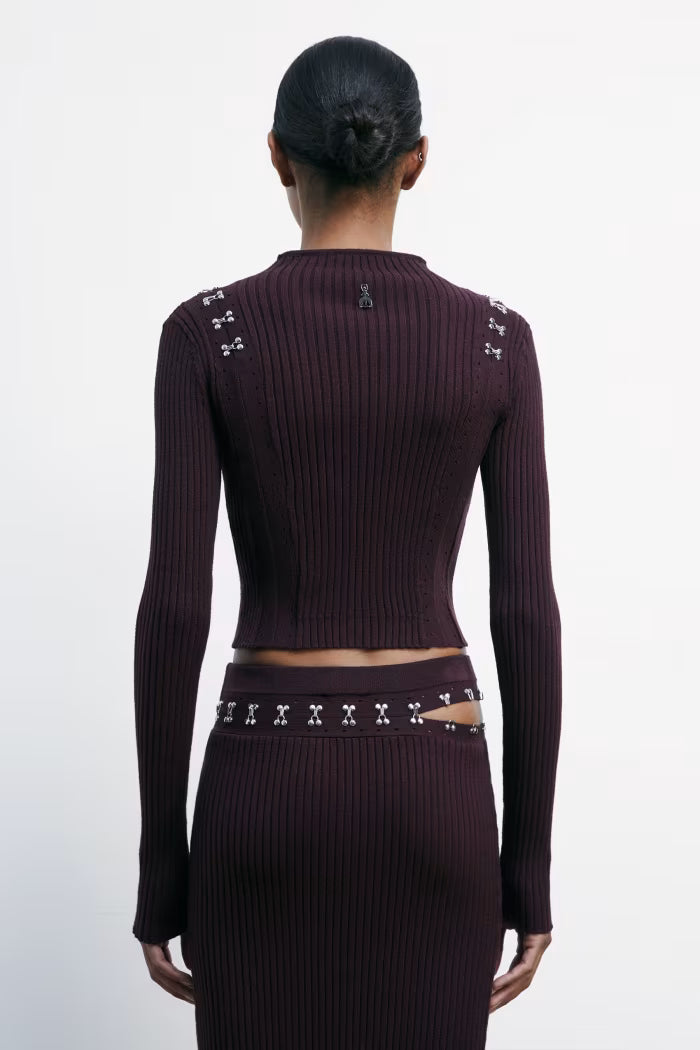 Maglia Patrizia Pepe glam rock aderente