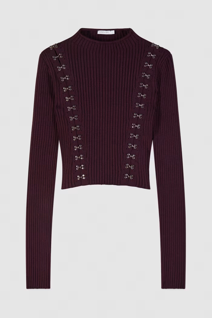 Maglia Patrizia Pepe glam rock aderente