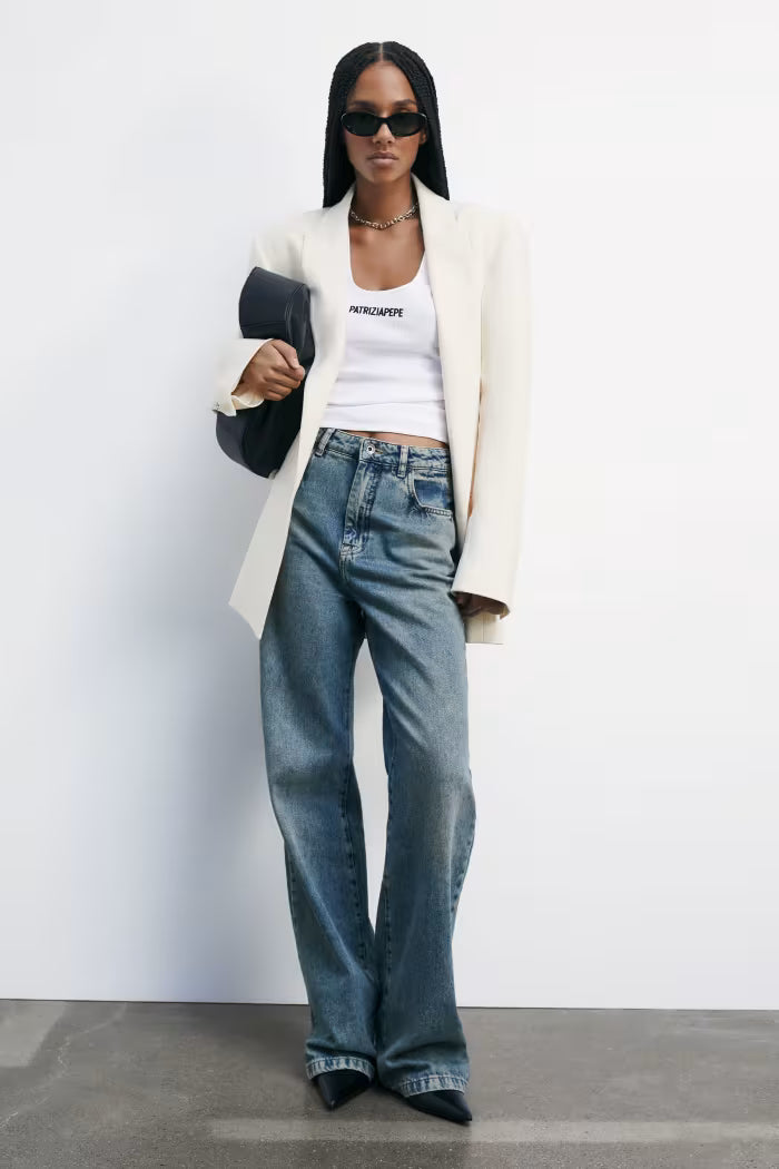 Jeans Patrizia Pepe dritti a vita alta