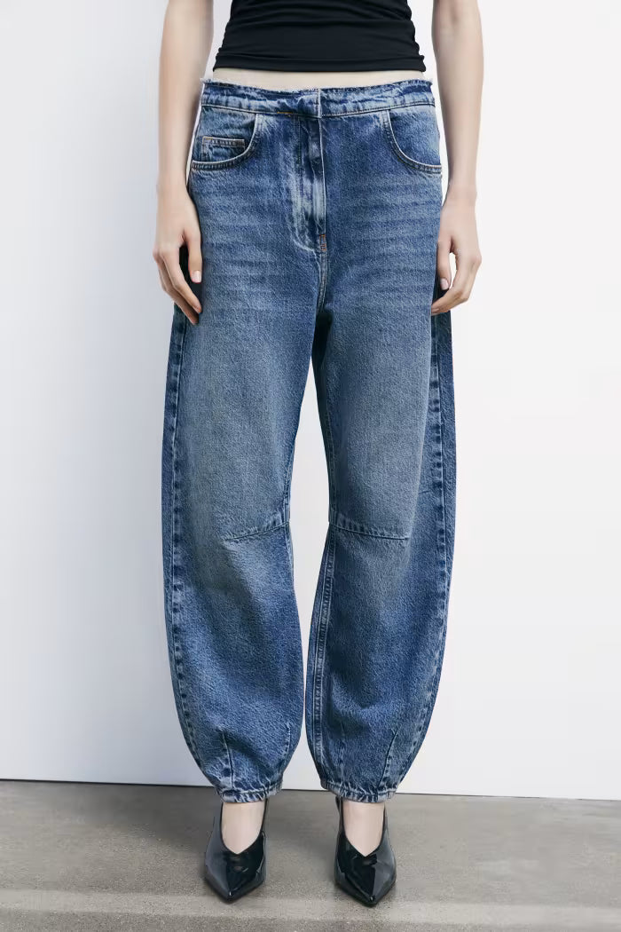 Jeans balloon a vita bassa