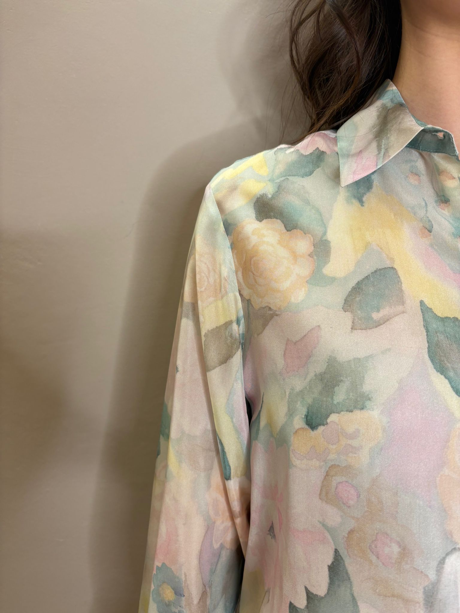 Camicia in seta stampa floreale Marella