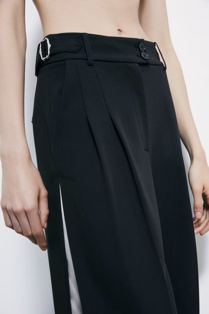 Pantaloni palazzo con inserti in raso Patrizia Pepe