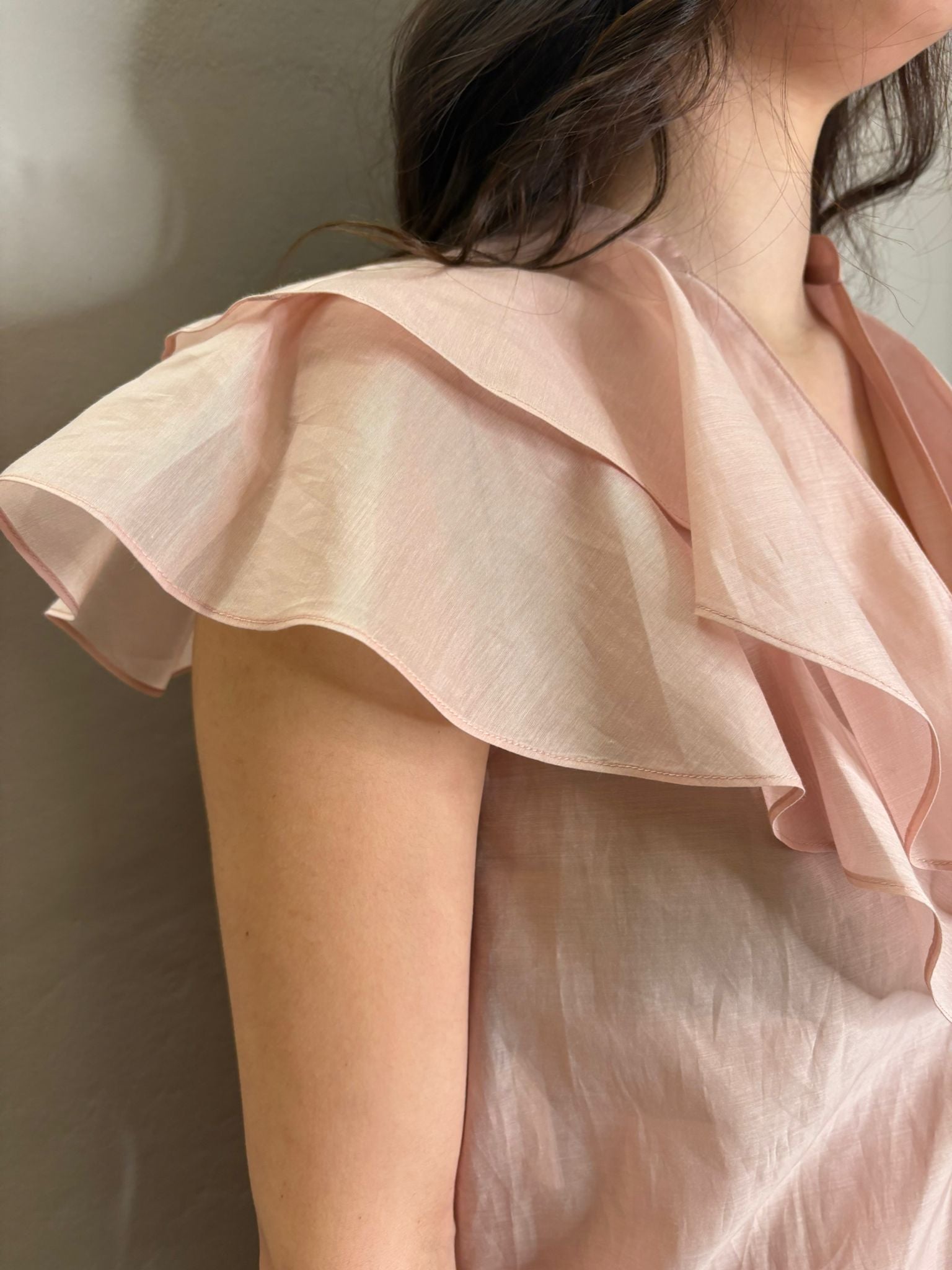 Top in voile di cotone e seta Marella