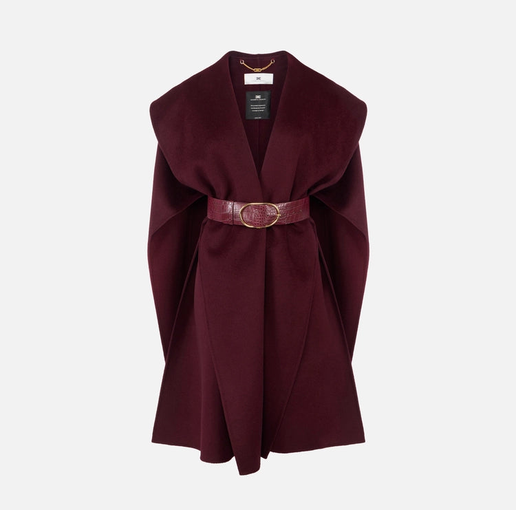 Mantella Elisabetta Franchi in panno di lana double