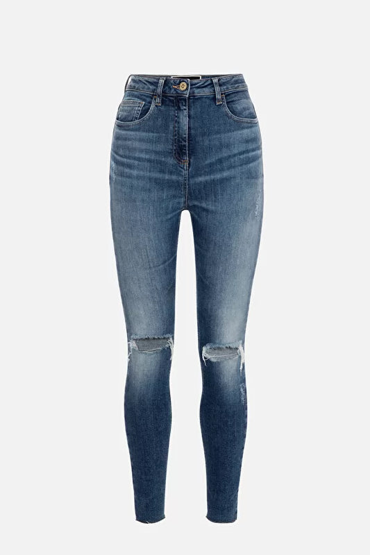 Jeans cinque tasche blu